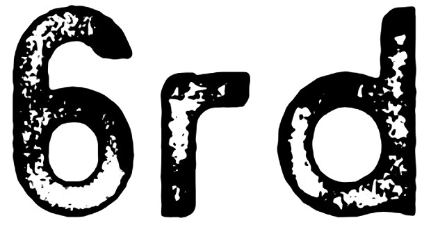 Baangkarr Press Fontでの「6rd」